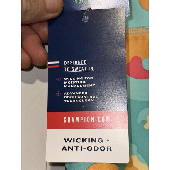 NWT Champion Women's Absolute Knit Leggings Abstract Camo Teal Size Medium - Picture 7 of 7